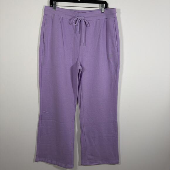 True Religion Crystal Horseshoe Flare Wide Leg Lavender Sweatpants XL NWT - Picture 10 of 10